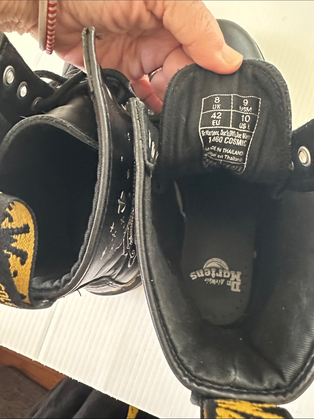 Dr. Martens 1460 Cosmic Embroidered Leather Lace Up Boots Black, 10 (42) - Picture 9 of 14